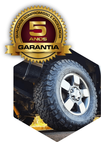 Selo de garantia 5 anos Real Tyres Premium